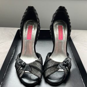 BETSEY JOHNSON BLACK/SILVER SHOES